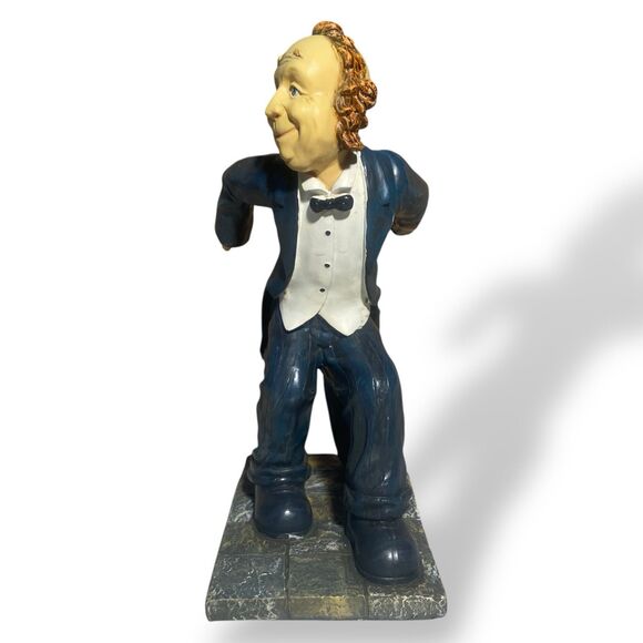 RARE Vintage Servant Waiter Figurine Wine Bottle Holder Stand Ceramic Statue - Picture 4 of 11